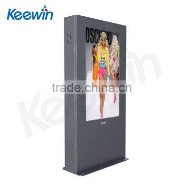 55inch Keewin Outdoor Floor Standing LCD Kiosk with high brightness (2500nites to 5000nites)