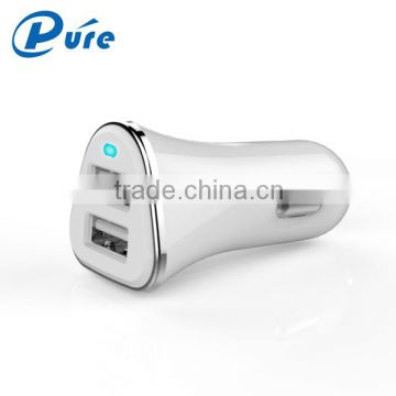 2016 New on sale with blue LED indication dual usb car charger 2.4A for smart phones