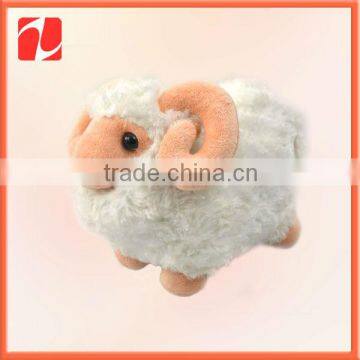 Adorable Plush Sheep 3.5" Shaggy Velvety Soft Beanie CREAM LAMB Sheep