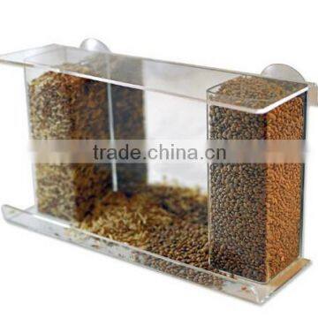 Acrylic window wild bird feeder wholesale in 2016 best item acrylic bird feeder