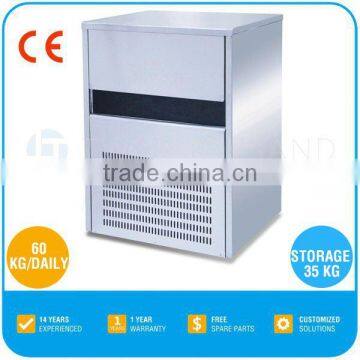 Commercial Portable Best Sell Ice Maker - 60 KG/Daily, Ice Cube, R134a, CE, TT-I74C