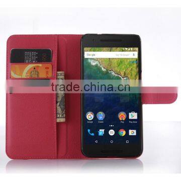 Quality COW SKIN TEXTURE Soft Wallet Stand PU Leather Case For HUAWEI NEXUS 6P Angler FLIP LEATHER CASE photo-6