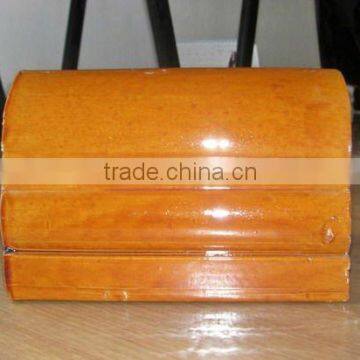 Chinese fashional glossy glazed ceramic roof ridge tiles for your roofing