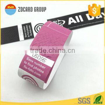 Waterproof Unbreakable Disposable Hospital Paper RFID Wristband