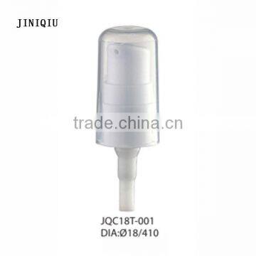 Micro plastic treatment cream pump with full cap, 18/410 cream pump with cap,lotion cream pump