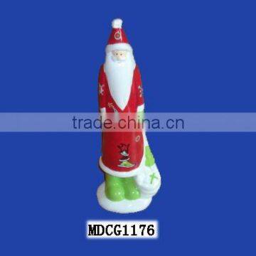 Handmade hotsale ceramic animated christmas doll