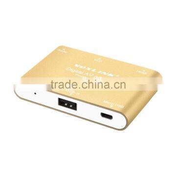 1080P HDMI And VGA+Audio Dual Display Converter Digital AV Multiport Adapter Golden photo-5