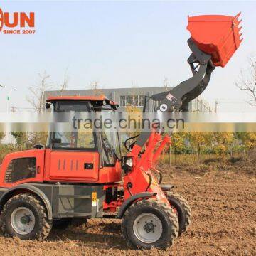 Qingdao Everun New Design Strong Mini Front End Loader 1 Ton Wheel Loader With Mixer Bucket photo-3