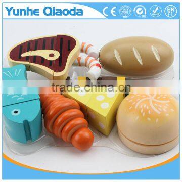 Wooden Food Lunch Basket Set for Years of Play Wooden 9 Piece Food Basket photo-6