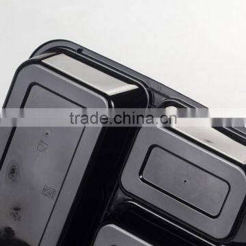 3-compartment Bento Lunch Box Plastic Containers, Reusable, Dishwashable, Microwavable Food Containers With Lids, OEM Packaging photo-3