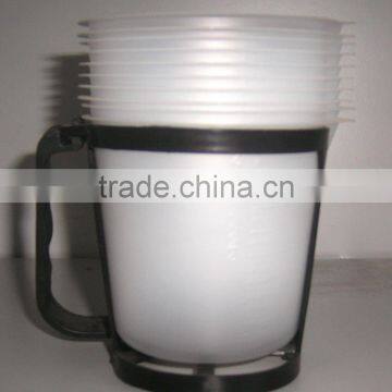 rigid paint mixing cup with holder