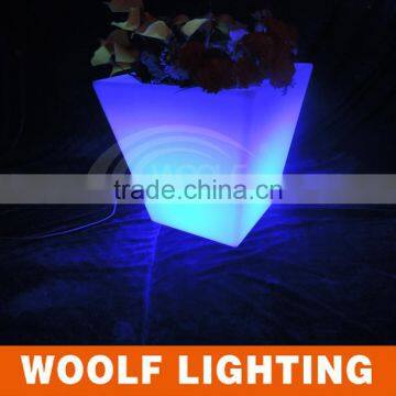 Square High Design Muilti-color Decor LED Illuminate Flower Pot photo-6