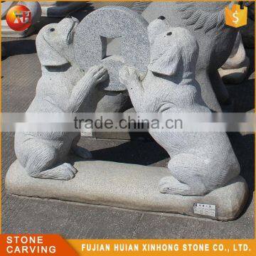 High Quality Cute Marble Sleep Stone Dog Carving photo-2