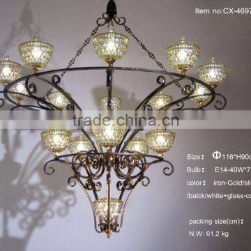 Chinese Style Wedding Decoration Metal Chandelier With Glass photo-4