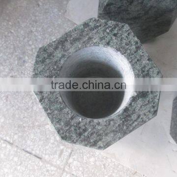 Olive Green Granite Tombstone Vase photo-4