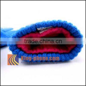 Hot Sale Cheap Solid Blue Bluetooth Gloves Touch Screen,cheap Arylic Gloves photo-6