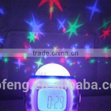 Music PROJECTOR Clock Watch Stars Night Lights Bright Dim Kids Child photo-2