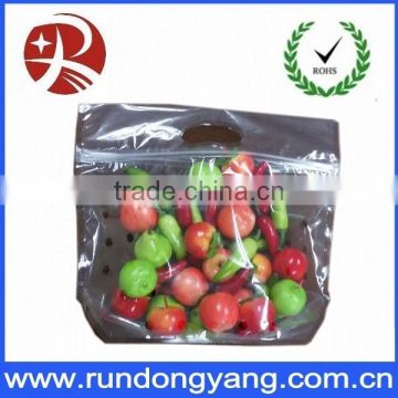 transparent plastic stand up pouch and zipper pouch fruit bag