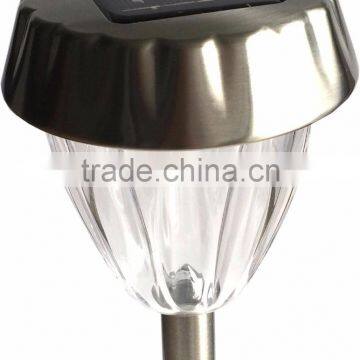 2-PC Stainless Steel Solar Path Light Outdoor LED Landscape Lawn Garden Lamp- 115 mm photo-2