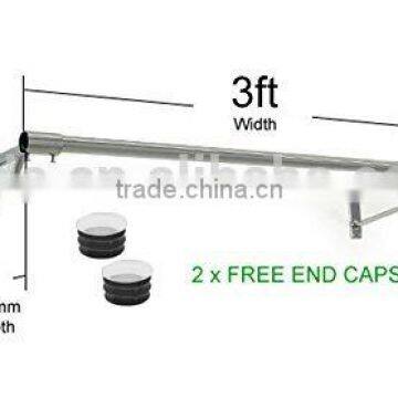 3ft Long Wall Mounted Clothes Rail Garment Hanging Rack photo-2