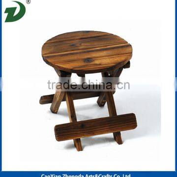 Solid Wood Folding Round Outdoor Table photo-6