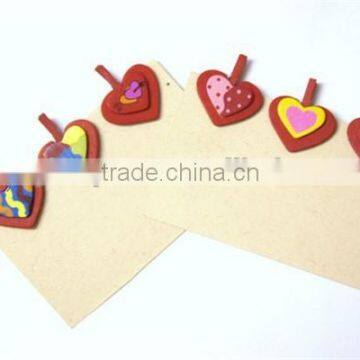 2017 Red Heart wooden clip peg Filofax decoration made in China