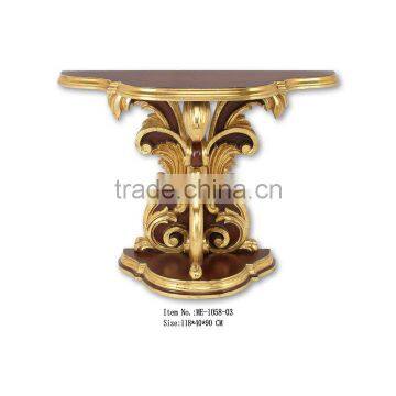 Art Deco Brown And Gold Console Table photo-6