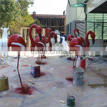 Garden Decoration Animals Resin Crafts Fiberglass Flamingo Statue photo-3