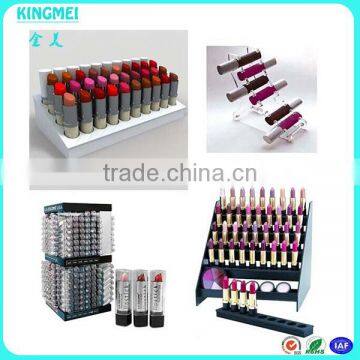 Custom Fashionable 2 Tiers Acrylic Cosmetic Display Lipstick Stand Holder photo-2