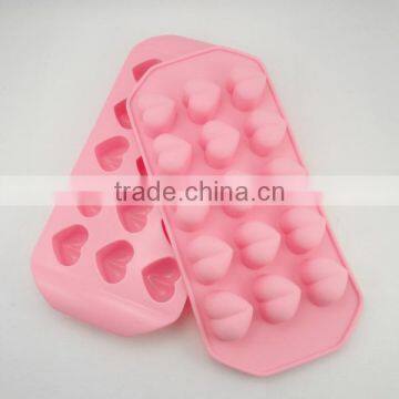 Candy Silicone Tray 15 Cavity Love Ice Mould Silicone Chocolate Molds photo-2