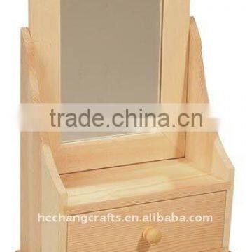 wooden makeup organizer box cosmetic case