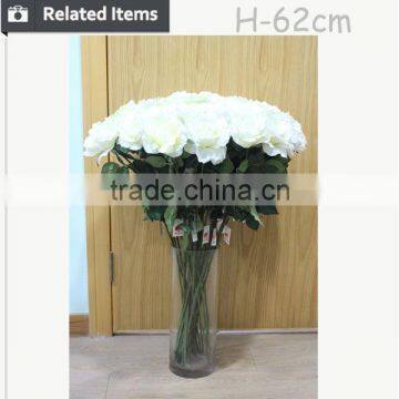 Newest Design Bouquet Wedding Real Touch Silk Artificial Flower Rose photo-5