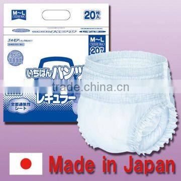 Reliable and Easy to use disposable nappy pants personal care with Functional made in Japan