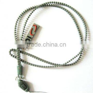 promotion plastic zipper neck lanyard