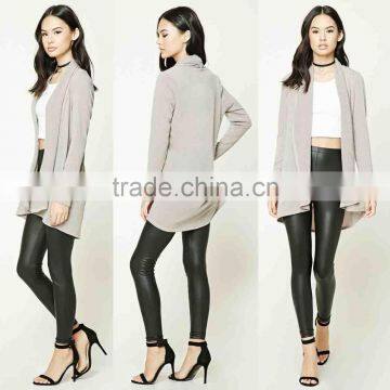 OEM Winter Women Fashion Long Sleeve Ladies Cardigan Brushed Shawl Collar Cardigan Wholesale