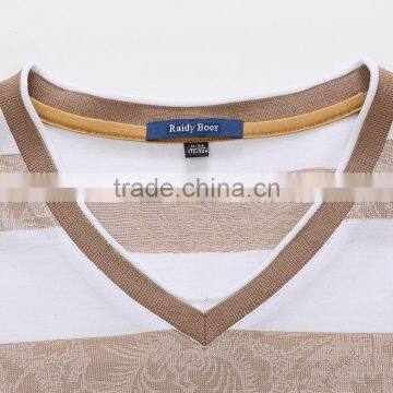 Custom Wholesale Cheap Own Design Cotton V-neck t Shirt photo-4