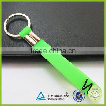 Customized different design cheap 3d soft pvc silicone loop keychain