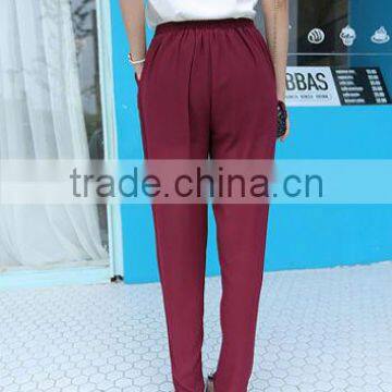 stylist vintage pleated chiffon harem pants