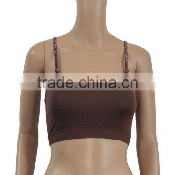 2014 Ladies Seamless embroidery camisoles/Rhinestone bandeau bra