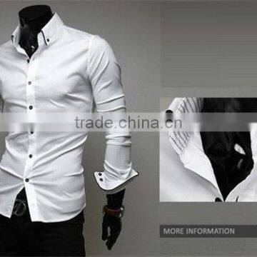 Man Fashion Formal Casual Long Sleeve Slim Fit Dress Shirts for Men MOQ 10PCS photo-2