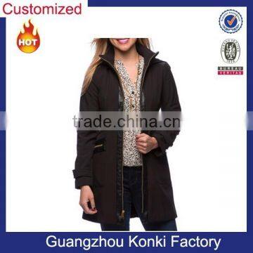 Women's Black Fleece-Lined Soft Shell Coat