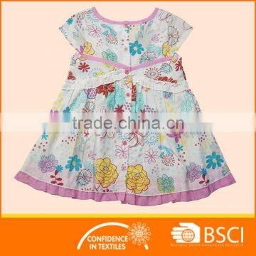 Flowerful Printing Baby Girl Cotton Dress photo-2