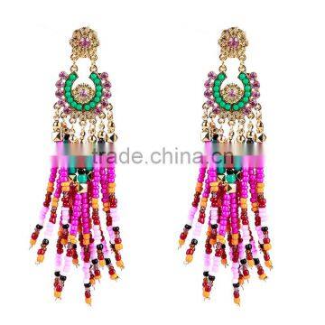 Bohemian Jewelry Handmade Beads Statement Earrings for Women Jewelry photo-6