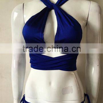 Custom 2016 New Sey Swimsuit Swimsuit Bandage Split Strip Women Swim Wear photo-2