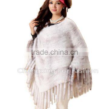 CX-B-M-10E Large Knit Mink Pullover Shawl