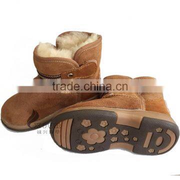 CX-SHOES-03 Cheap Genuine Sheared Sheep Skin Shoes For Babies photo-2