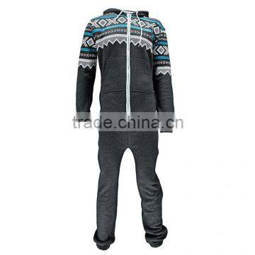 Cheap Price Ziped Hooded Super Soft Fleece Polyester Cheap Men's Onesie photo-3