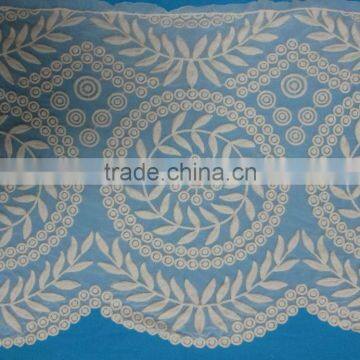 machine crochet cotton lace fabric design