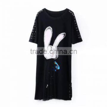 Z&M New Women Latest Fashion Dress Cartoon Dress Sheath Dress photo-4