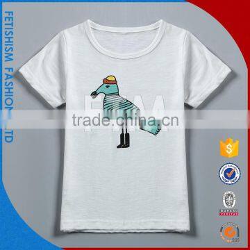 High Quality cotton white kids t shirt